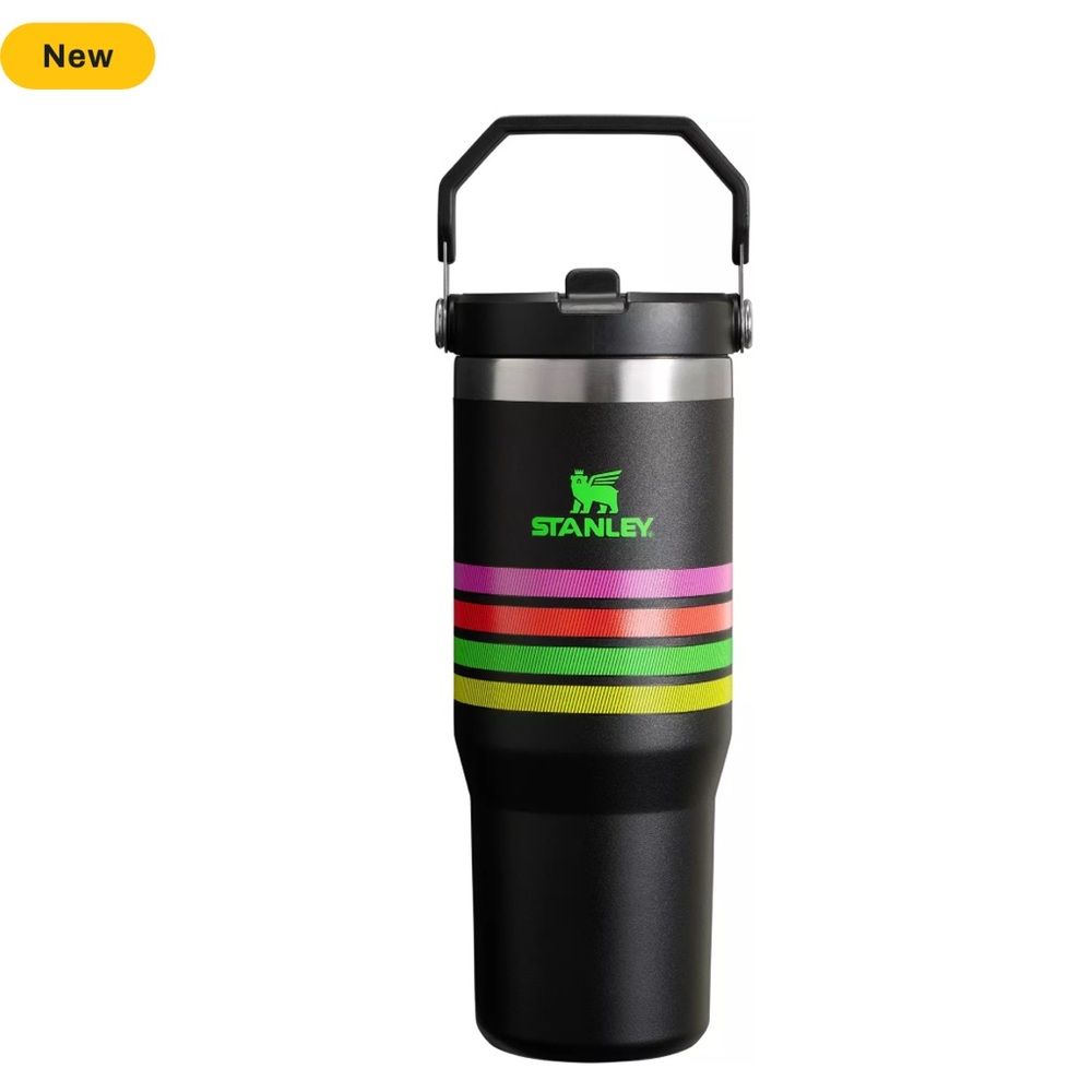 Stanley 30 Oz. IceFlow Tumbler Neon Multi Mesh Stripe